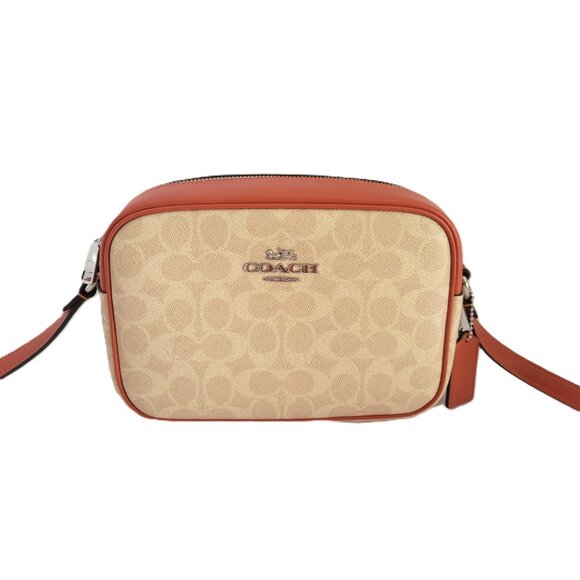 Coach CZ186 Signature Jamie Camera Bag Crossbody Handbag Sand Deep Orange - Picture 1 of 7